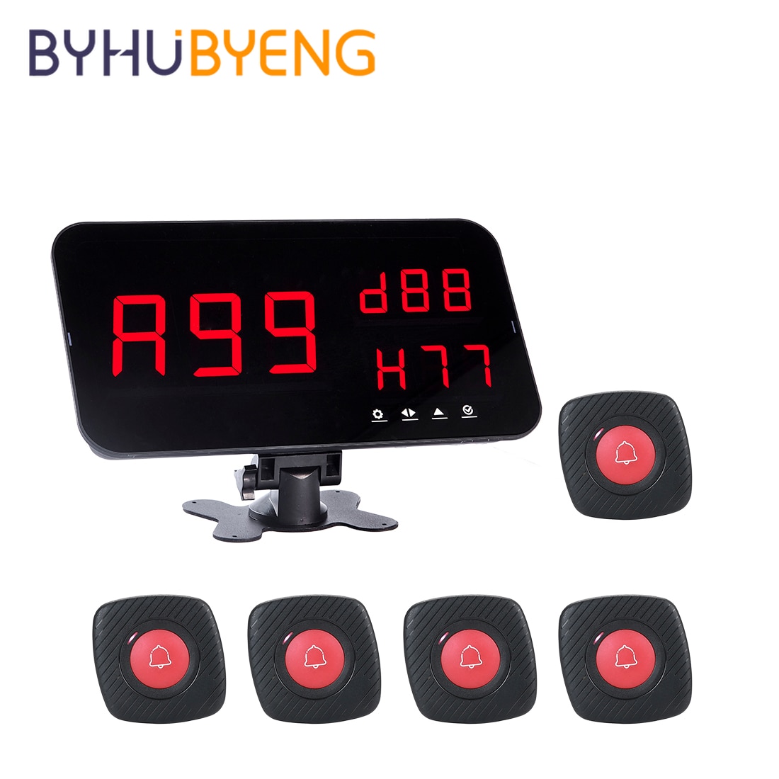 BYHUBYENG Wireless Display Restaurant Equipement Pager Restaurante Gastronomie Gerate Service A Cafe Food Truck Call System