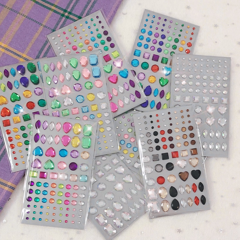 3D Crystal Diamond Laser Sticker Girl Beautiful Sticker Toys For Children On Scrapbook Phone Laptop Gifts Cute Stationary