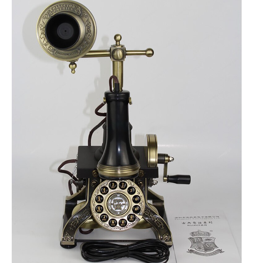 Antique Style Telephone Rotary / Button Dial, HA1884TN Vintage Table Decorative Telephone Corded Retro Phone for Home