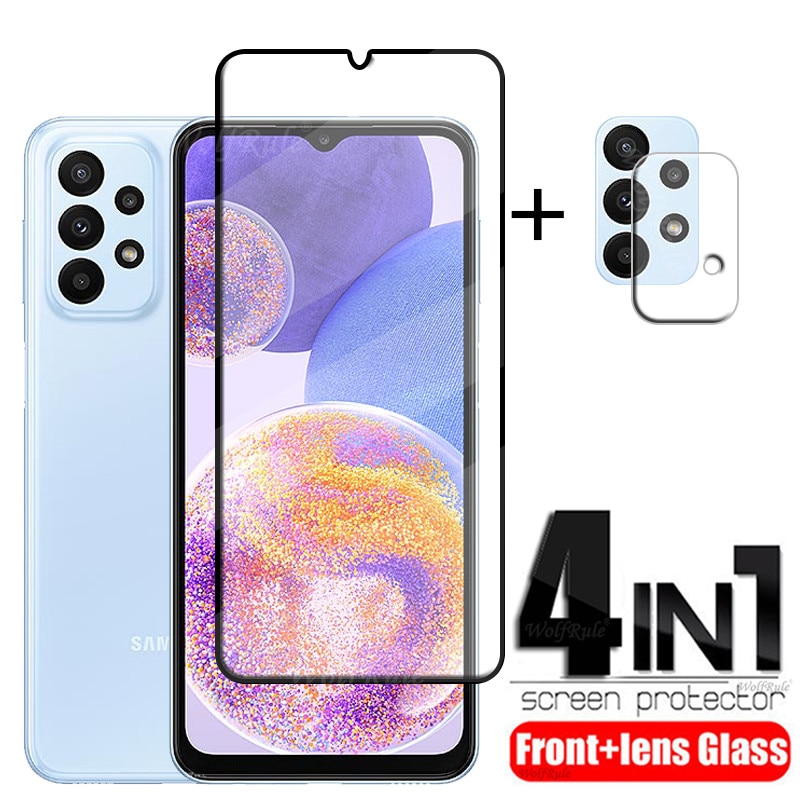 4-in-1 For Samsung Galaxy A23 Glass For Samsung A23 Screen Protector For Samsung A12 A41 A13 A53 A73 A33 A22 A22S A23 Lens Glass