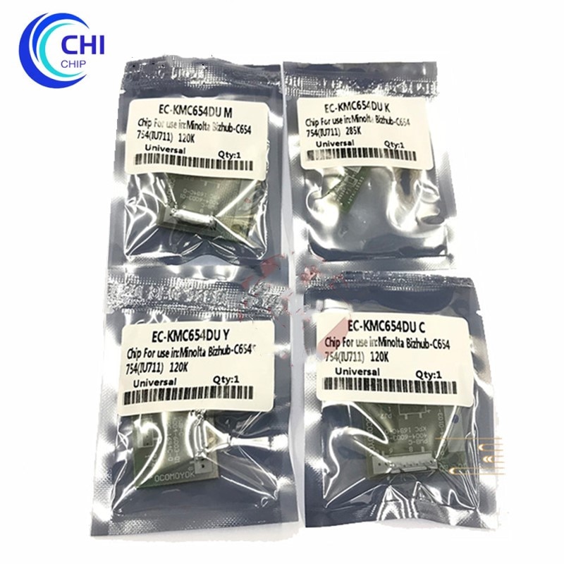 8PC IU711 IU 711 Drum Chip for Konica Minolta Bizhub C654 C754 C 654 C 754 Image Imaging Drum Unit Cartridge Reset Chip Resetter