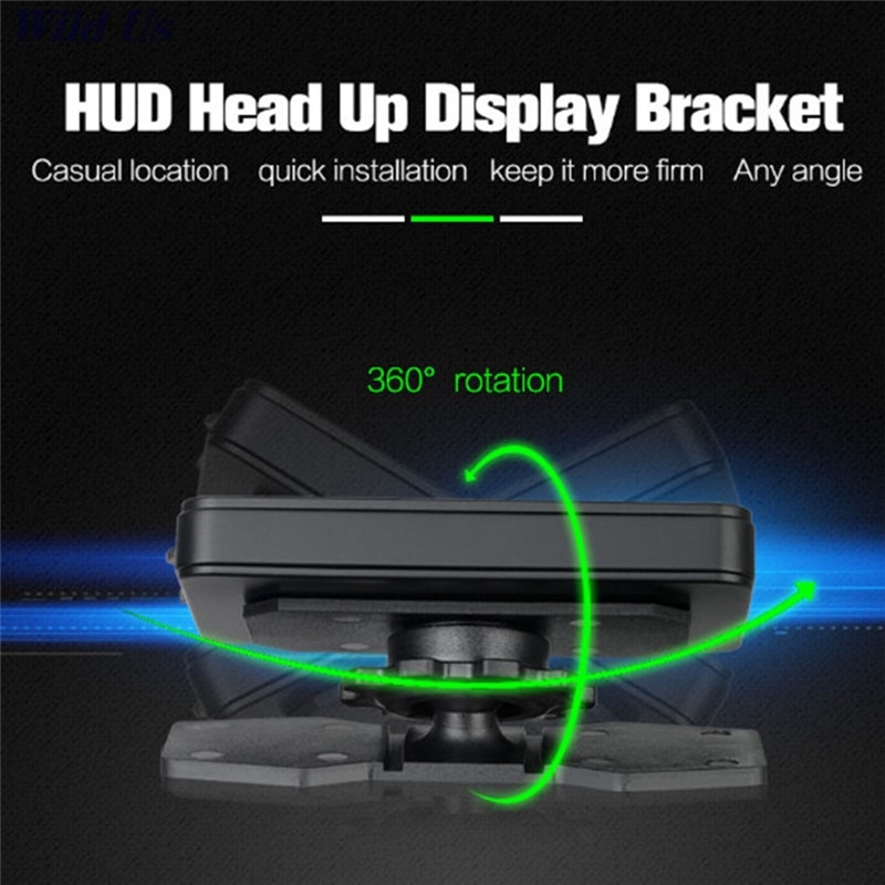 Car HUD Head Up Display Bracket Phone Holder Flexible Rotation Holder Mobile Phone GPS Navigator E-dog Universal - Work for HUD
