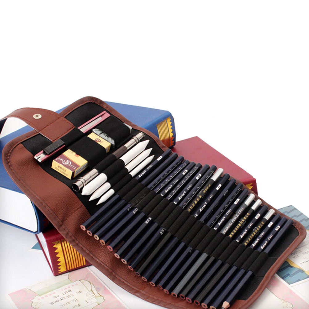 1PC Sketch Pencils Case Charcoal Extender Pencil Shade Cutter Drawing Bag For Stationery Supplies