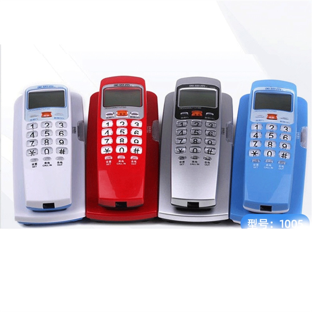 Wall Mounted Fixed Telephone Corded Phone Landline for Home Hotel Office Small Extension Caller ID Hang Up Portable Mini Phone