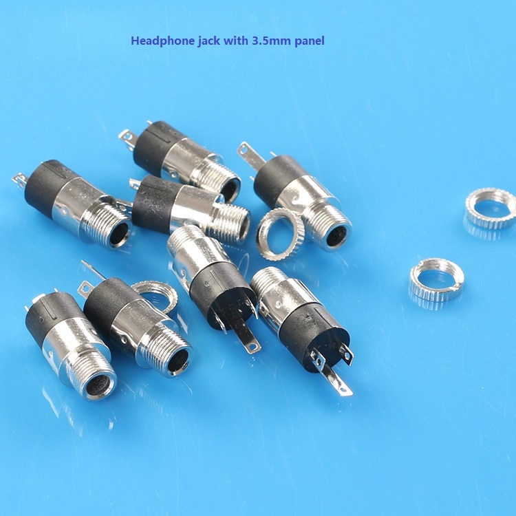 3.5mm panel mounted headphone socket panel mounted socket headphone jack DIY audio socket