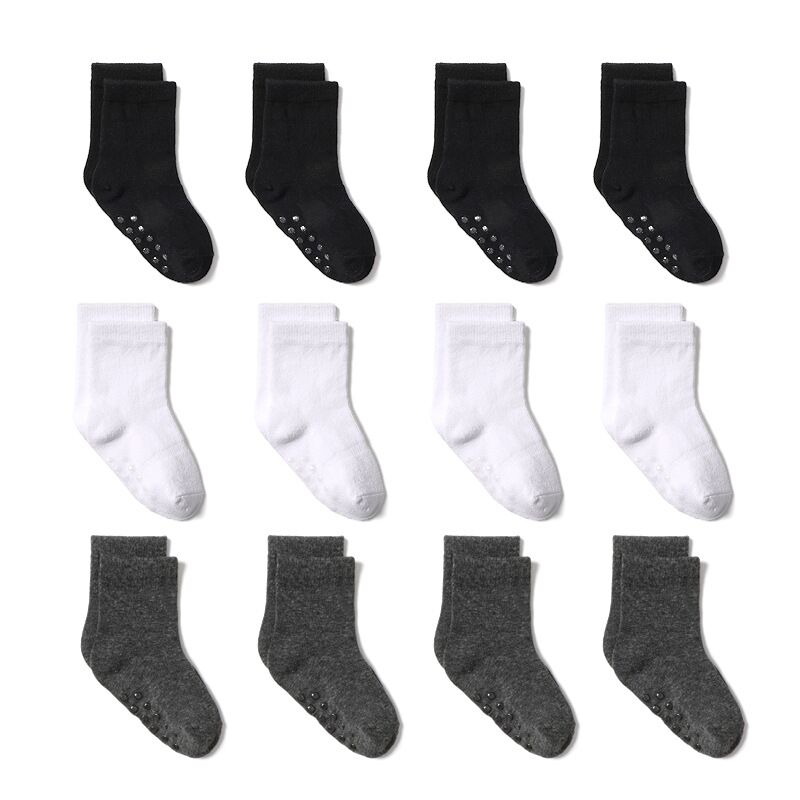 12Pairs/Lot Children's Anti-slip Boat Socks Low Cut Floor Sock for Kids Socks 0 To 6 Years
