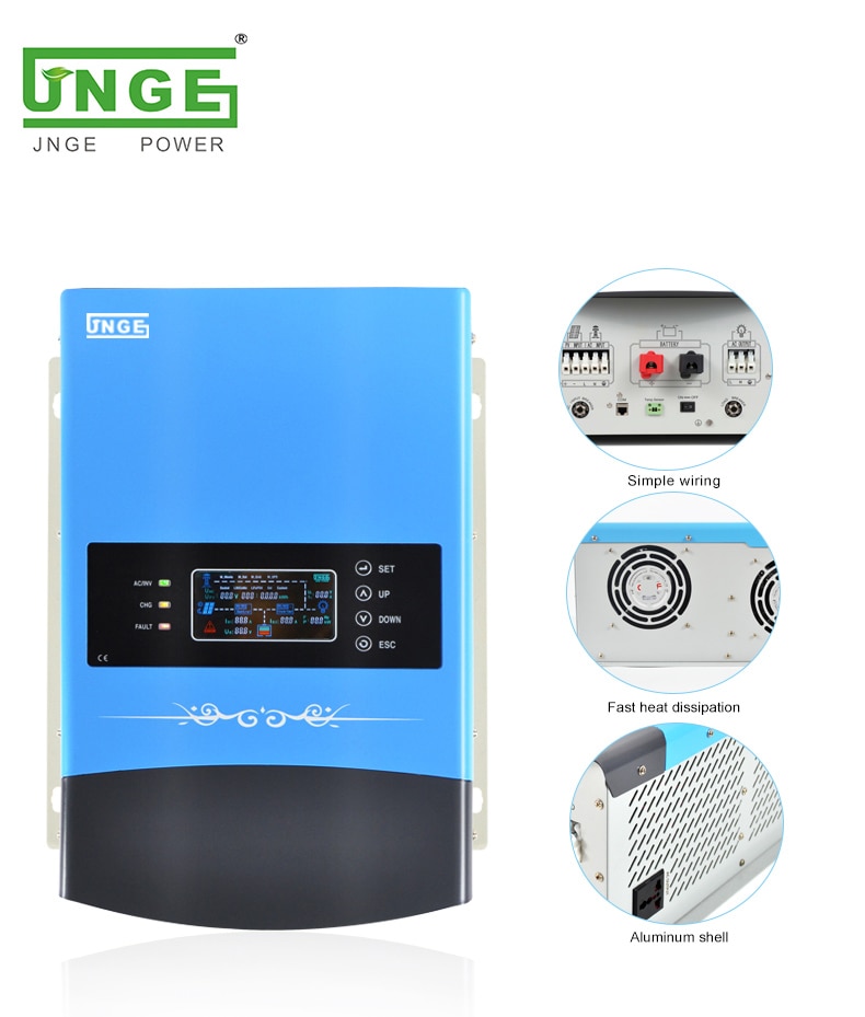 Newest Low Frequency 1000W 24V Hybrid Solar Inverter Built in 50A MPPT Controller with WIFI GRPS PC