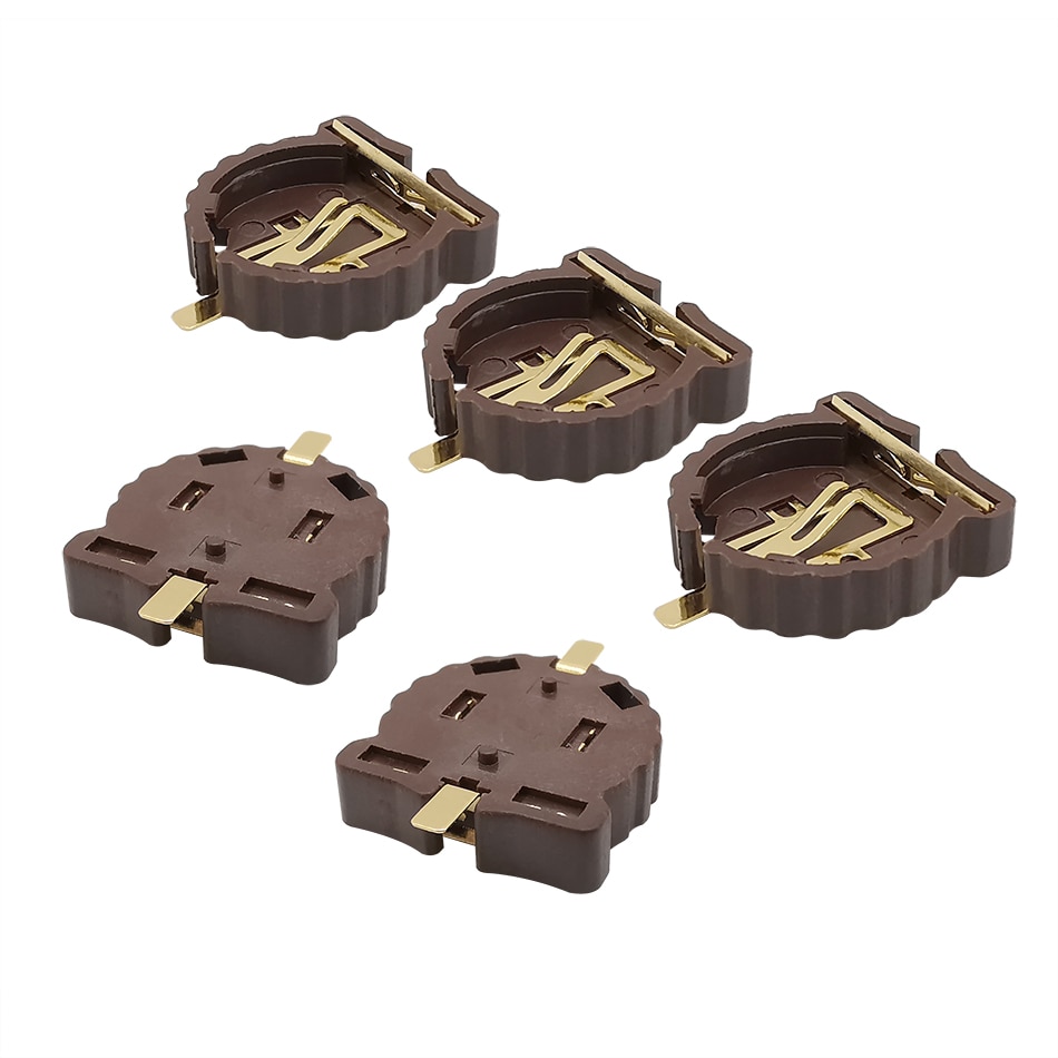 5/10/20 Pcs CR1220 Button Battery Holder 3V button battery holder CR-1220 Battery Storage Box smd Package Plating Battery Socket