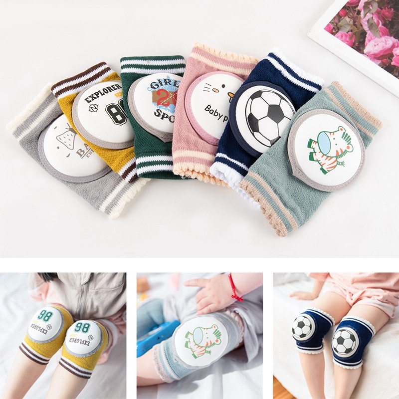 Cute Baby Knee Pads Baby Leg Warmers Safety Cotton Flexible Crawling Protector Kids Kneecaps Short Kneepad Sports Brace