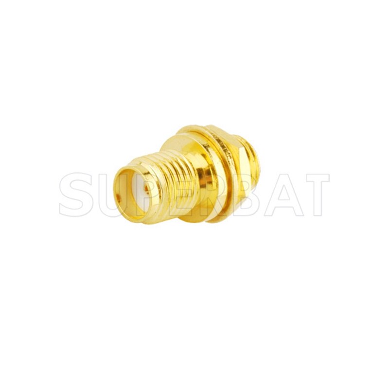 Superbat 10pcs SMA Panel Mount Female Bulkhead with Solder Cup RF Coaxial Connector