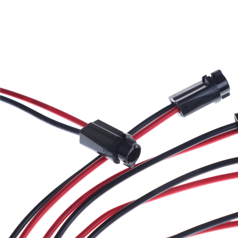 5pcs For 1.2W W3W LED Width Instrument Light T5 Socket LED T5 Socket Plug Extension Cables Harness T5 LED Bulb Holder Socket