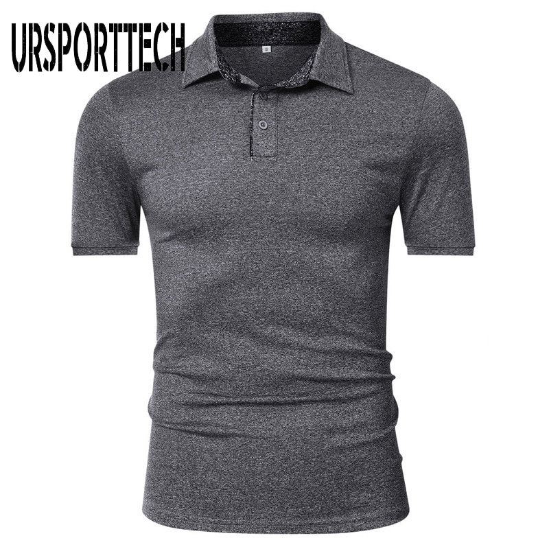New Casual Summer Polo t shirt for Men Solid Short Sleeve Breathable Anti-Pilling Slim Fit Loose Polos Shirts Men Clothing