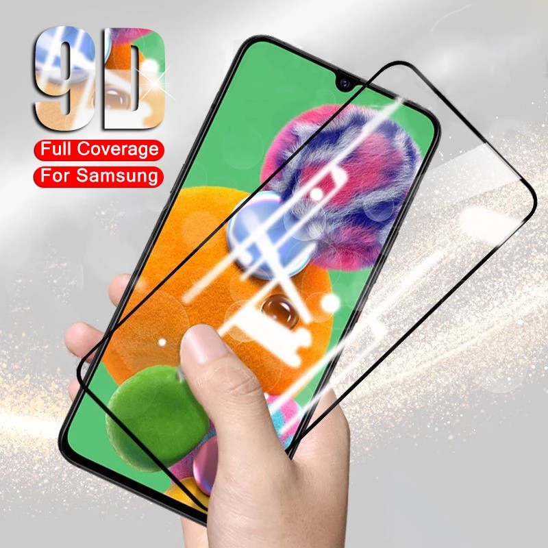 9D Full Screen Protective Glass on For Samsung Galaxy A51 A71 A41 A31 A21 A11 A01 A10 A20 A30 A40 A50 A70 M11 M21 M31 M51 Glass
