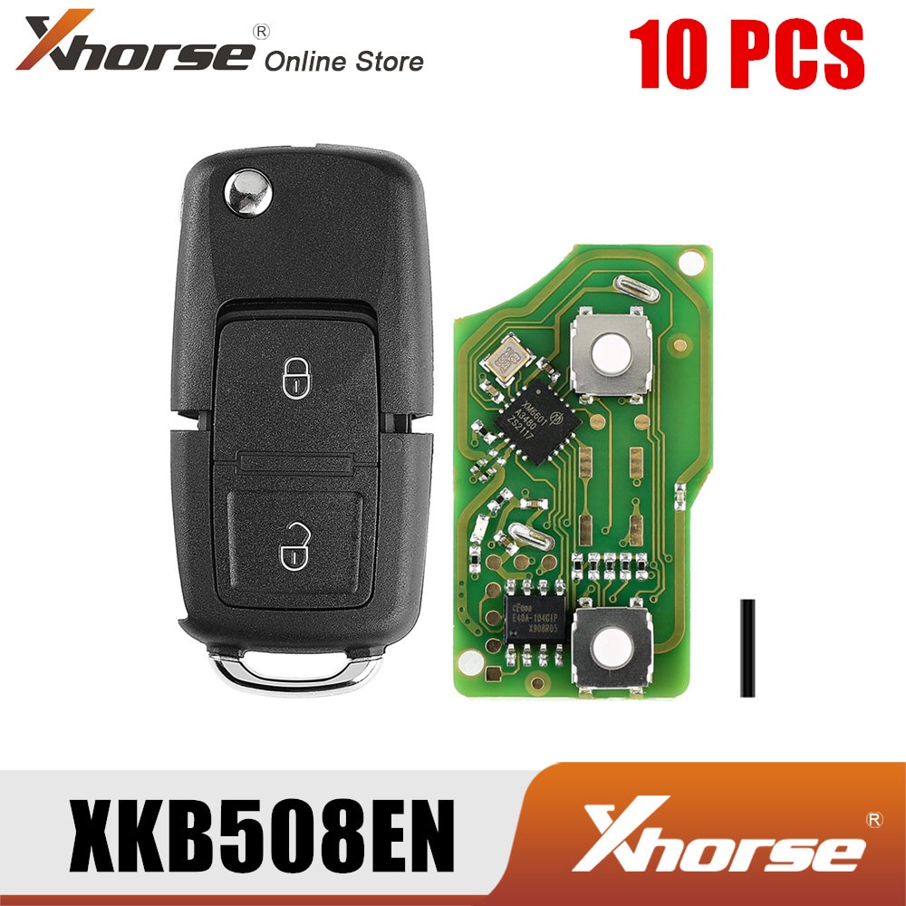 XHORSE XKB508EN Wire Universal Remote Key B5 Style 2 Buttons English Version 10pcs/Lot