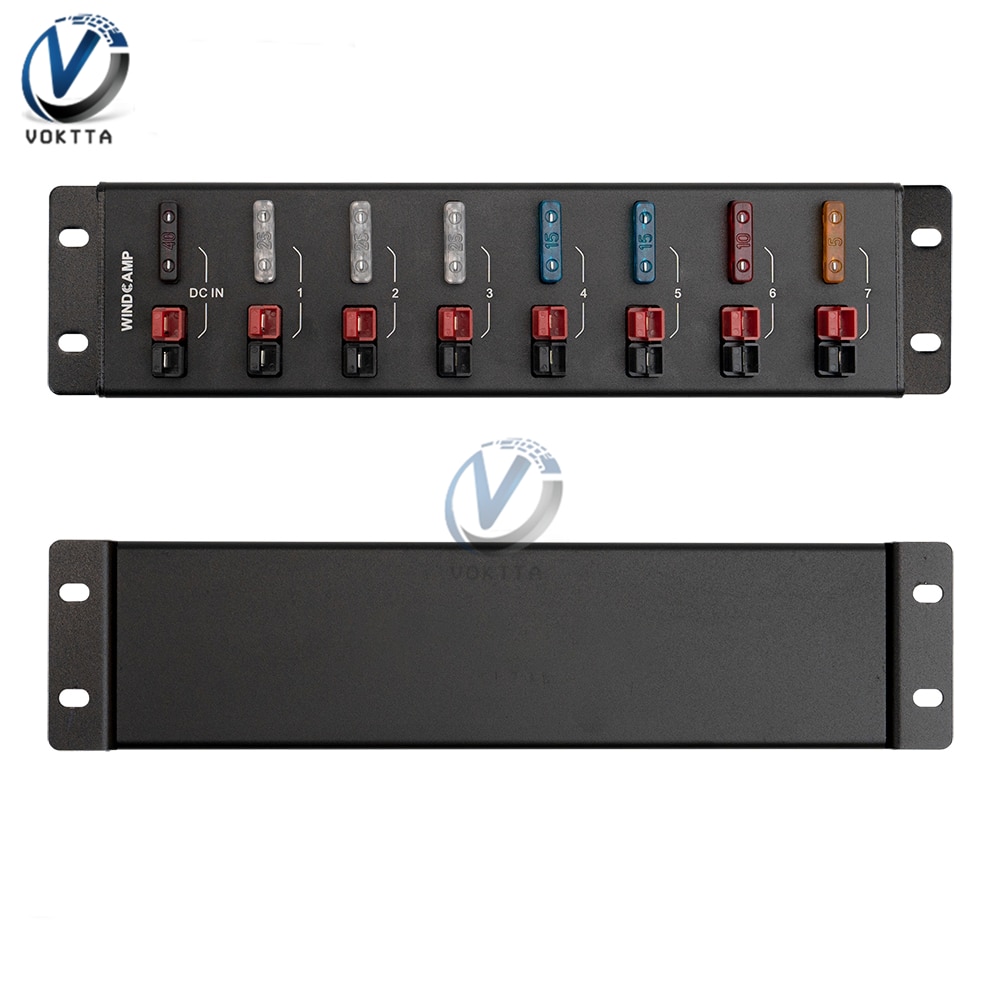 DC 36V AP-8S 8 Channel Power Distributor For HF Radio Communication Power Supply Splitter Anderson Powerpole Screw Fixing