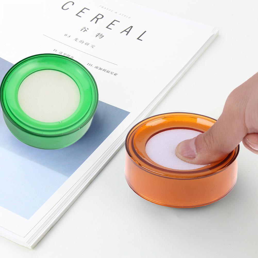 New 1Pcs Finger Wet Sponge Finger Dampener Wetting supplies Random Money Round Hand Creative Color Paper Case For Count off A7G7