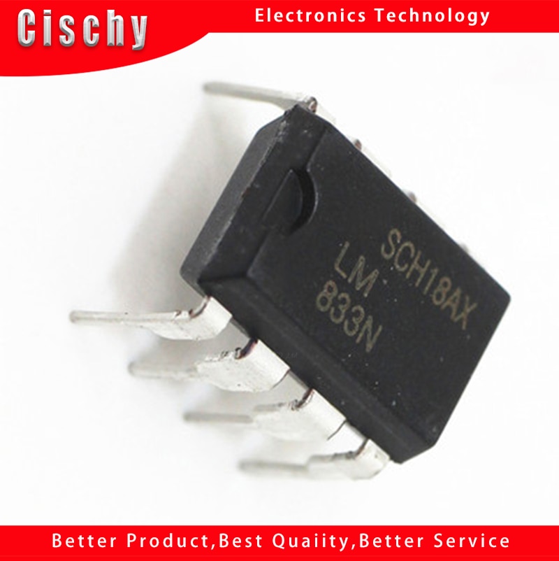 10PCS LM833N DIP8 LM833 DIP 833N DIP-8 new and original IC