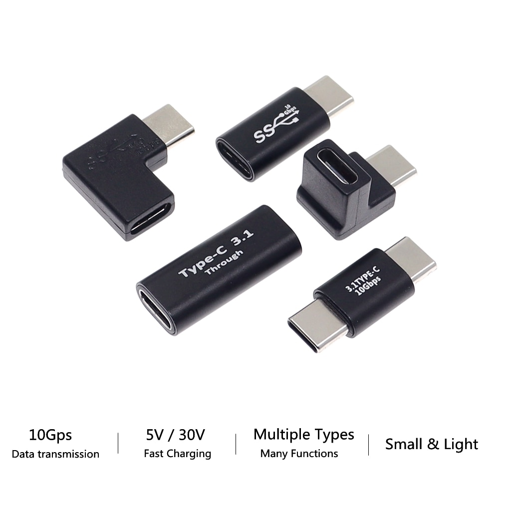 USB 3.1 Type C Adapter Female To Male Converter 10 Gbps USB C Charge Data Sync Extension Connector Plug for Laptop Tablet Phone