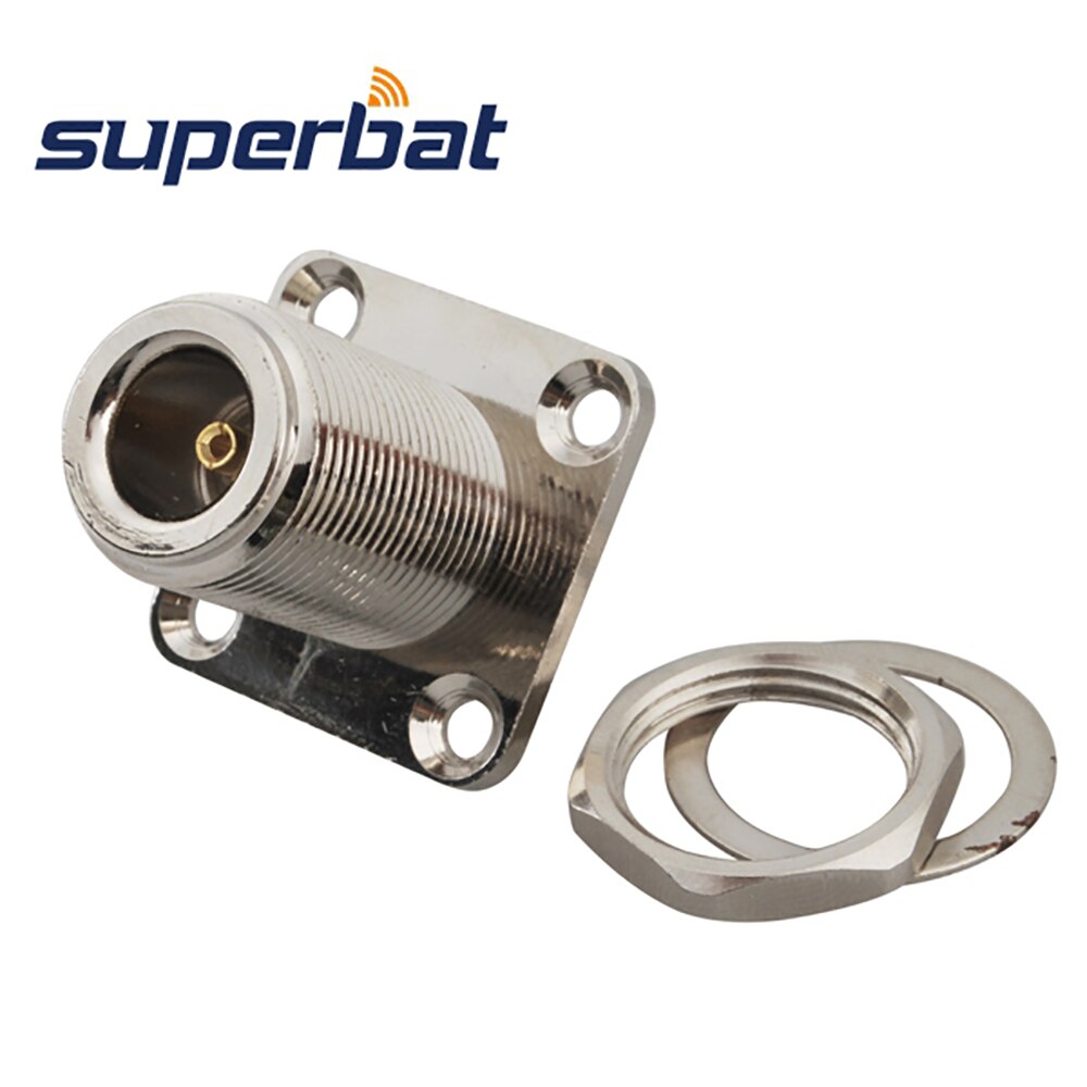 Superbat 5pcs SMA-N Adapter SMA Jack to N Female Panel Mount Bulkhead Straight RF Coaxial Connector