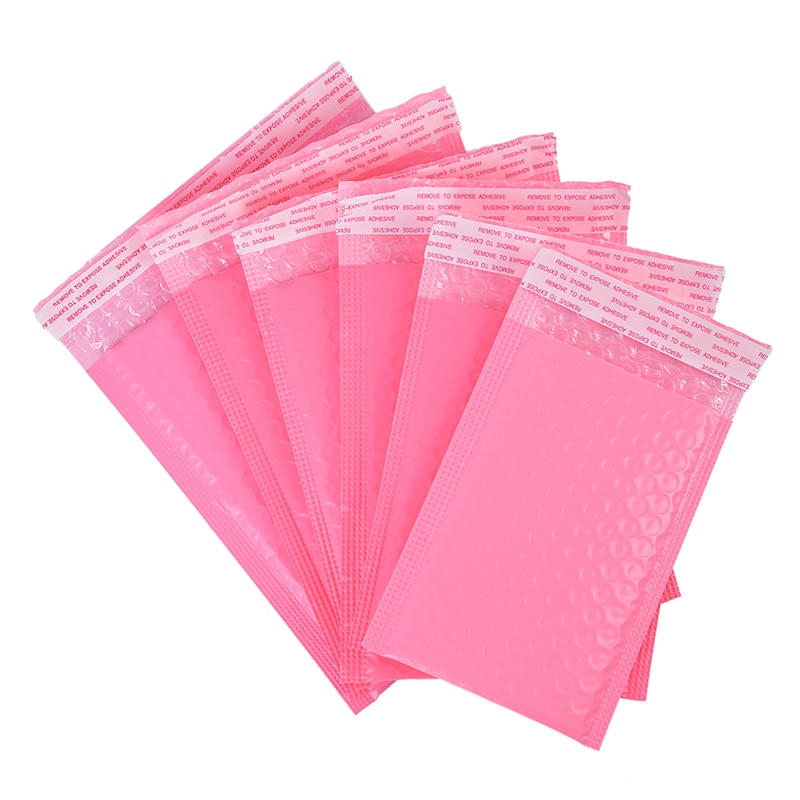 10pcs/lot Pink Paper Bubble Padded Mailers Envelopes Gift Bag Bubble Mailing Envelope Bag Packaging Shipping Bags Mailer Bags