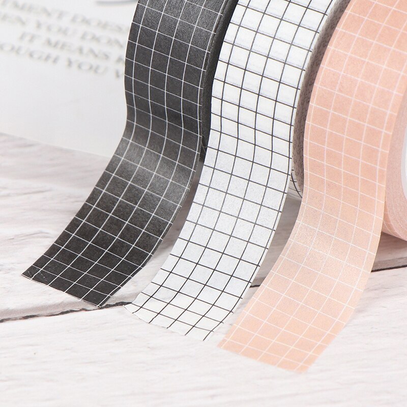 Grid Washi Tape Japanese Paper DIY Planner Masking Tape Adhesive Tapes Stickers Stationery Tapes Decorative Hot sale Colorful