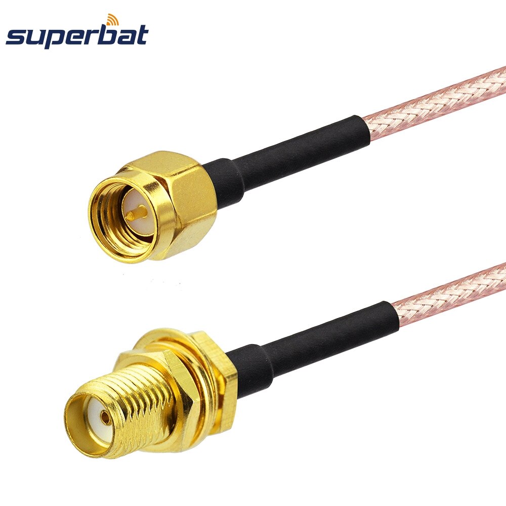 Superbat SMA Male to Female RF Pigtail Coaxial Cable RG316 10cm for 3G/4G Wireless Antenna