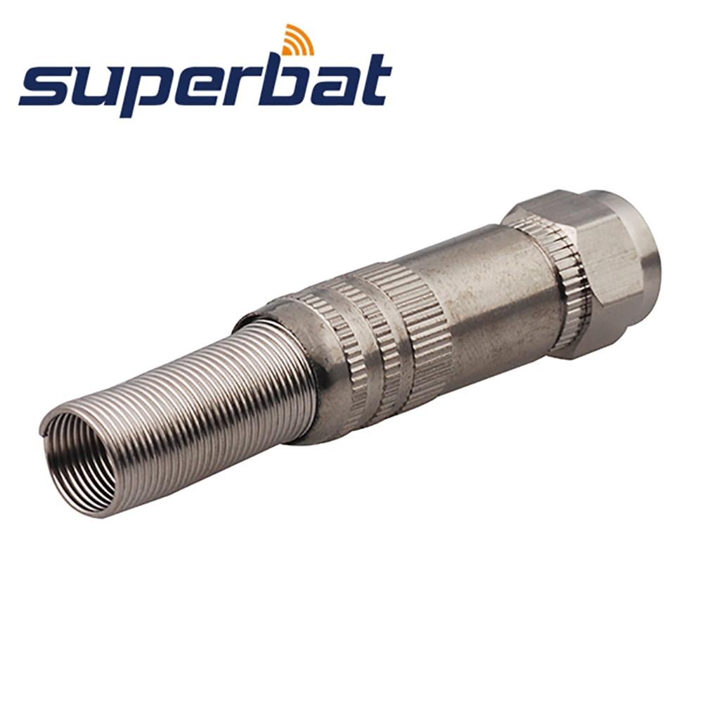 Superbat F Male Straight RF Coaxial Connector for Cable RG59 75 Ohm
