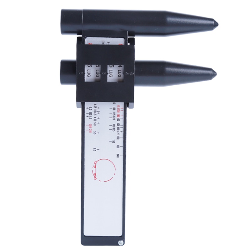 2022 Hot Sale Wheel Rim Bolt Pattern Sliding PCD Measuring Tool Gauge Ruler 8 Holes PCD Ruler Lugs Hub Pitch Measurement Tool