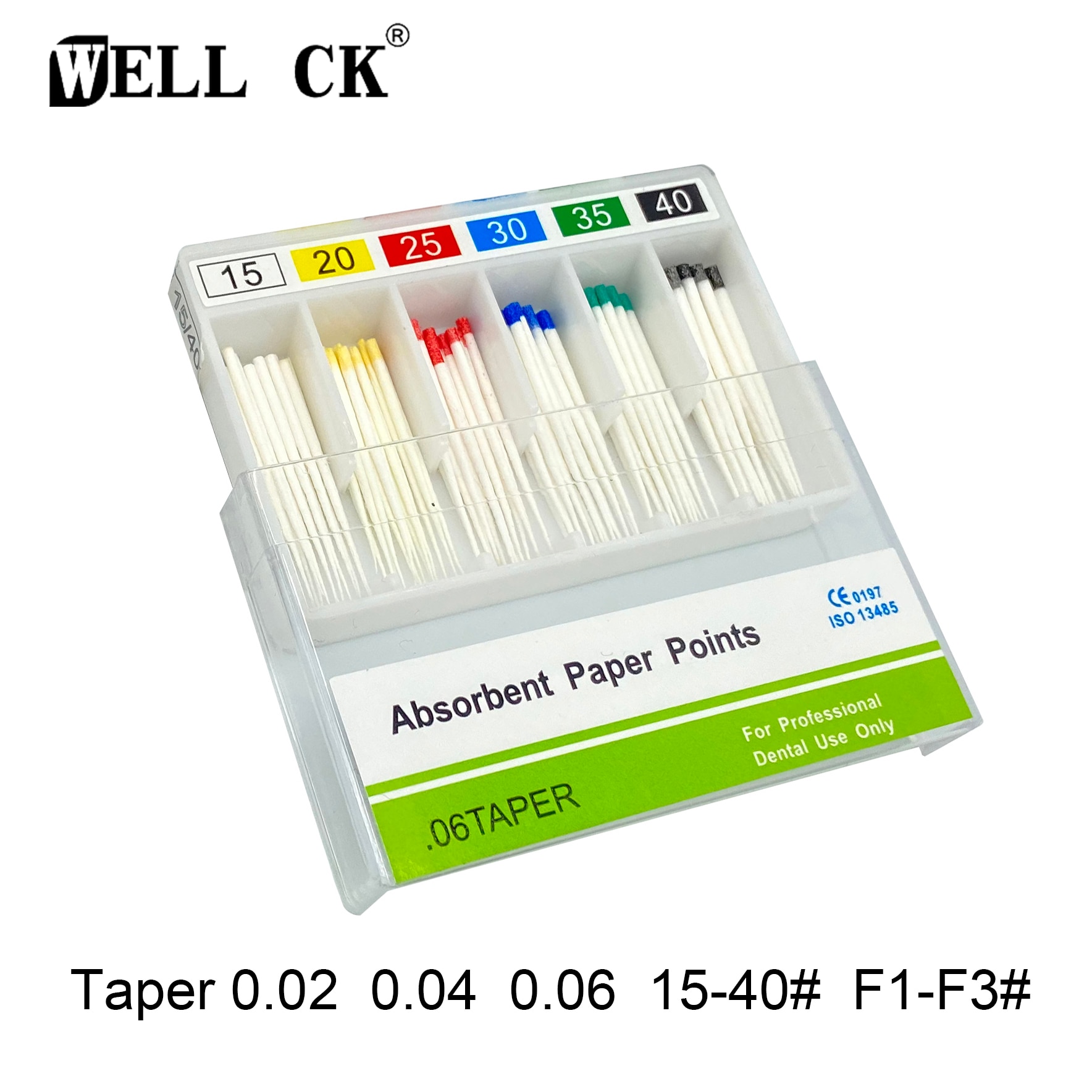 Dental Absorbent Paper Points Sterile Mixed Sizes 02 04 06 F1 F2 F3 Taper 15-40# Endo For Dentist Use Dentistry Materials Tools