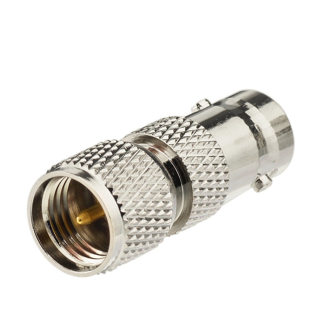 Superbat Mini-UHF to BNC Adapter Mini-UHF Male to BNC Female Straight RF Coaxial Connector