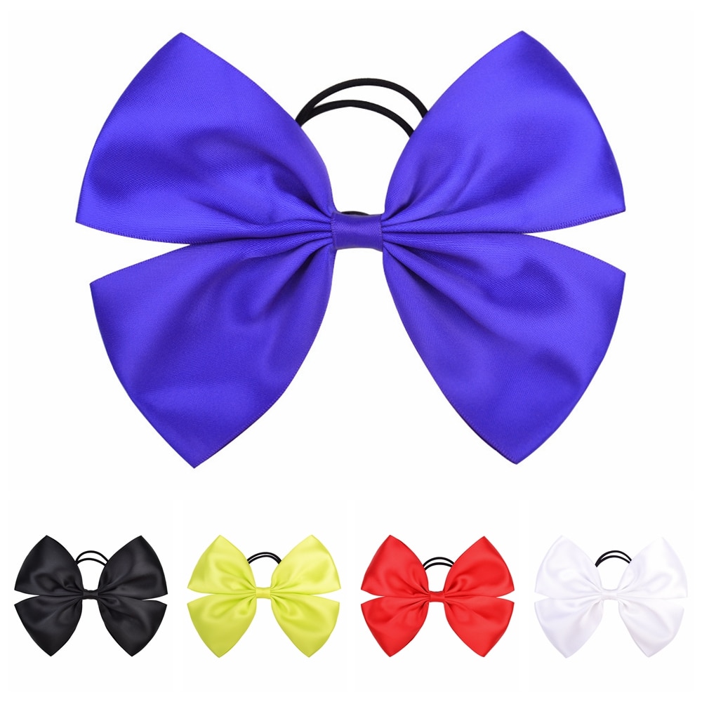 Fashion Handmade Grosgrain Ribbon Bowknot Headband 7.3 Inches Large Bows Elastic Hairbands Newborn Headwear Photo Props 6 Colors