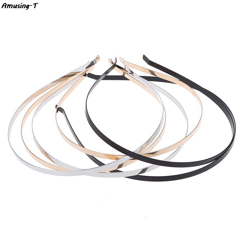 Wholesale 3 Colors Plain Metal Hairband Decorative Metal Headband for Girls Hair Band DIY Craft Hair Hoop