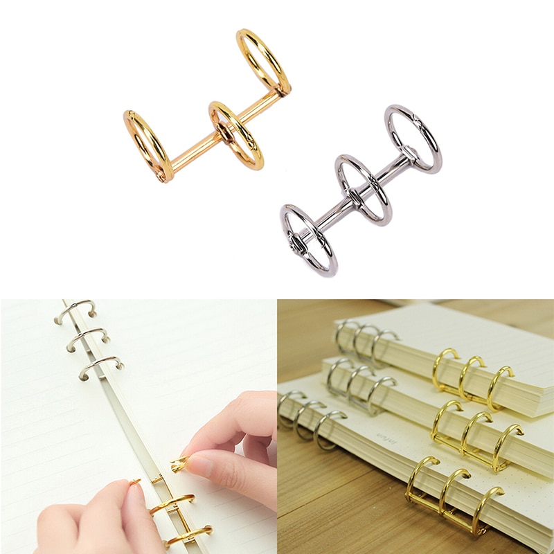 1 Pc Gold Silver Loose-leaf Metal Split Hinged Rings Scrapbooking Binder Album Calendar For A5A6 Notebook Account Planner