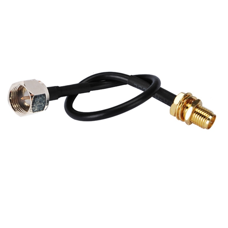 Superbat F Plug to RP-SMA Jack (male pin) Straight Crimp RG174 15cm Pigtail Cable Jumper Cable Assembly