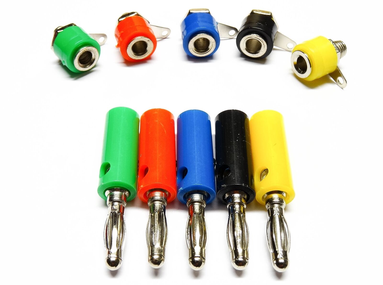 10x banana sockets 10x banana plugs 4mm laboratory socket banana built-in socket bananas