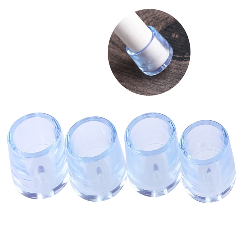 4pcs Furniture Feet Leg Caps Silicone Non-Slip Covers Rectangle Round Bottom Floor Protectors Pads Table Socks 16-80mm