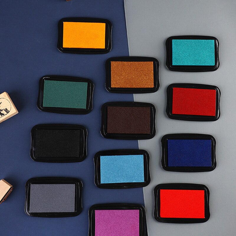 Stamp Pads Vintage Colourful Craft Ink Pad Rainbow Finger Ink Pad For Diy Rubber Stamps Paper Wood Fabric