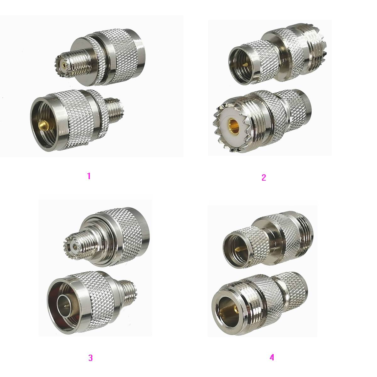 1pcs Connector Adapter Mini UHF MiniUHF to N UHF SO239 PL259 Male Plug & Female Jack RF Coaxial Converter Straight New