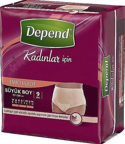 Depend Emici Külot Kadın Büyük 9 Adet Dpd-
