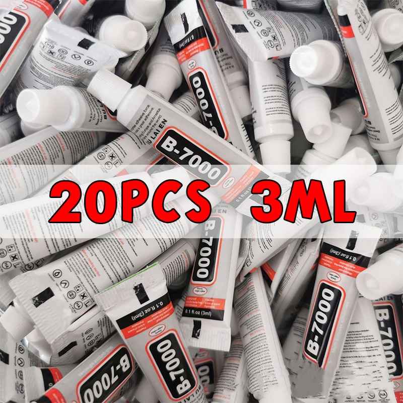 20pcs B7000 3ml Mobile Phone Touch Screen Super Glue B-7000 Adhesive Telephone DIY Glue Repair Point Diamond Jewelry Glass Glue