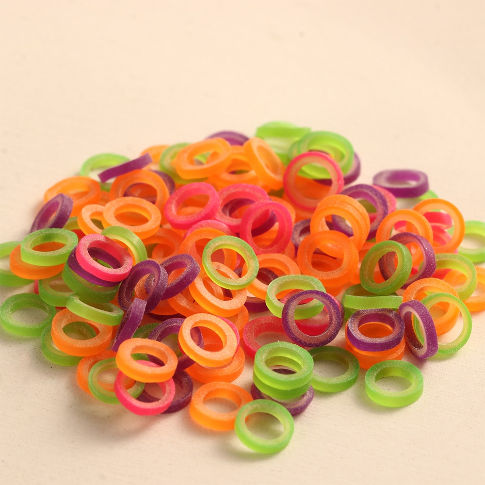 100Pcs/Pack Mixed colors Latex Orthodontic Elastic Rubber Bands Traction Ring Ligation Coil Durable Dentist Braces Bands Tools