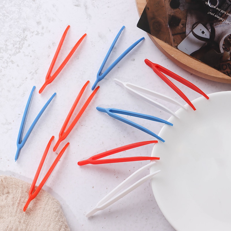 10pcs Plastic Tweezers Children Tweezers Games Teaching Learning Educational Toys New Random Color