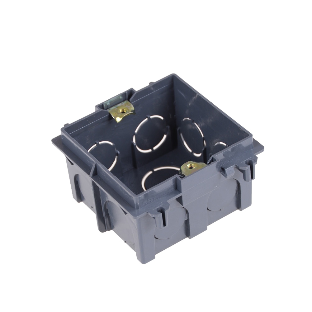 Plastic Wall Plate Wall Mount Junction Box Type 86 Switch Cassette Outlet Wall Switch Box,enclosure Flush Box Black Color