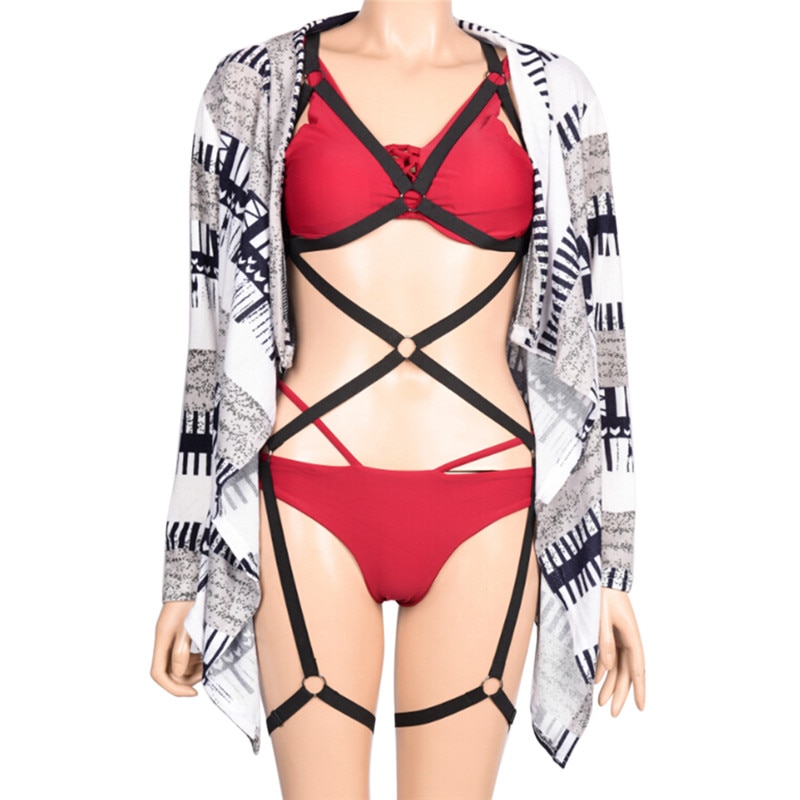 Women Top Bindz Body Elastic Harness Pole Dance Dance Wear Women Suit Belt Punk Wear Sexy Lingerie Female Rave Wear Binding