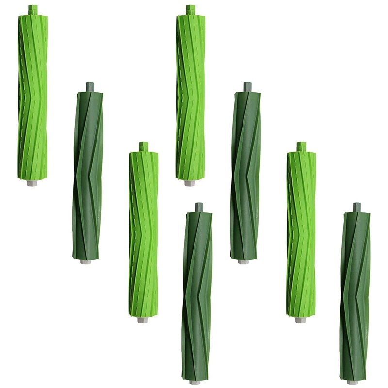 4 Set of Multi-Surface Rubber Brush Rollers for IRobot Roomba I&E Series I7 I7+I8 I8+/Plus E5 E6 E7 Robot Vacuum Cleaner