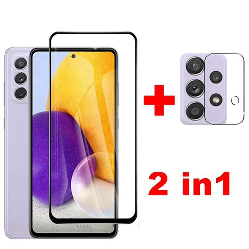 2 in 1 Glass For Samsung GALAXY A13 A23 A33 A53 A75 5G Tempered Glass Camera Lens Protective Film For Samsung Screen Protector