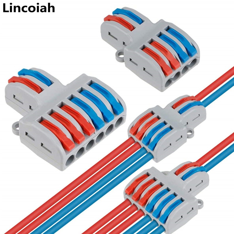 5/10pcs/Lot SPL-42/62 Mini Quick Universal Splitter Electric Cable connectors for Led Lighting Push-in Wire Terminal Block