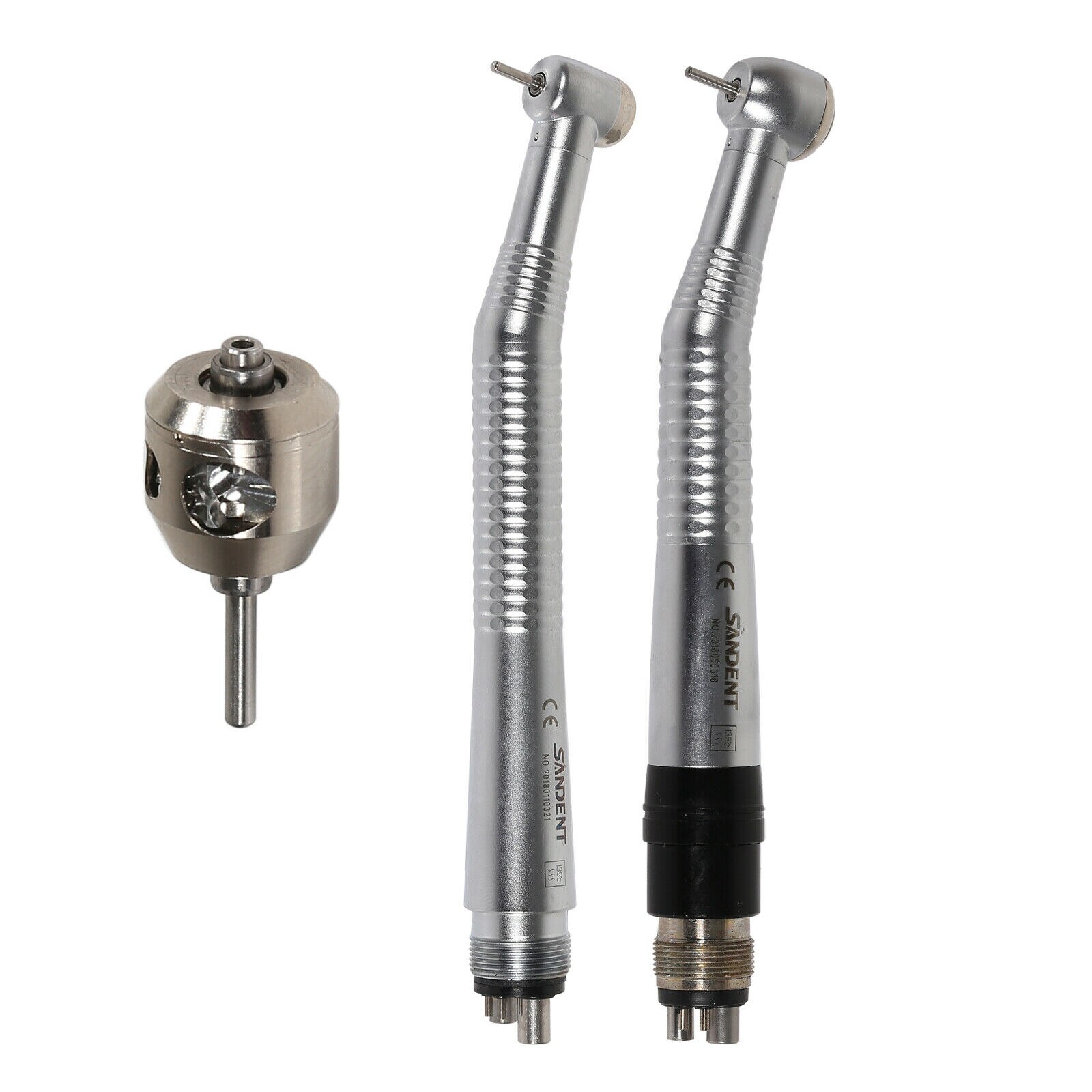 4Hole Dental High Speed Large Head Handpiece Push Button air & water Spary Turbine With Quick Coupler 360 °swivel fit NSK