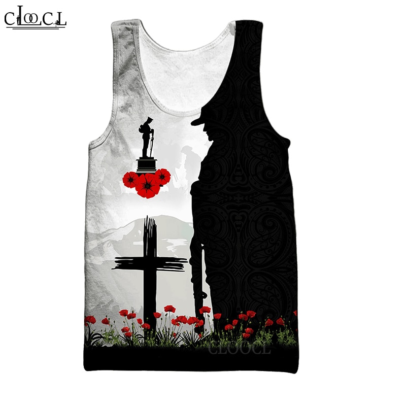 CLOOCL Newest Popular Anzac Day Tank Top 3D Print Tank Top Fitness Streetwear Men Women Sleeveless New Vest Bodybuilding Shirt