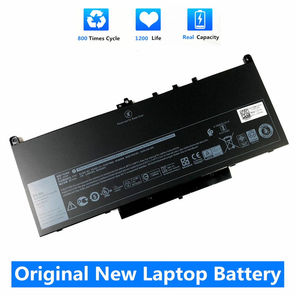 CSMHY New J60J5 Replacement Laptop Battery For Dell Latitude E7270 E7470 J60J5 R1V85 MC34Y 242WD 7.6V 55Wh